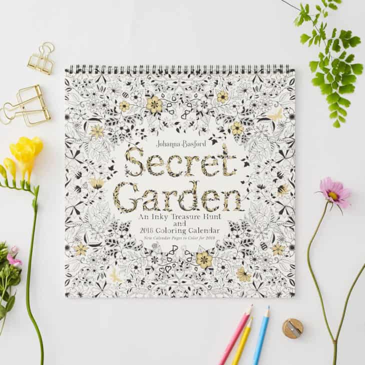 2018 Secret Garden Wall Calendar