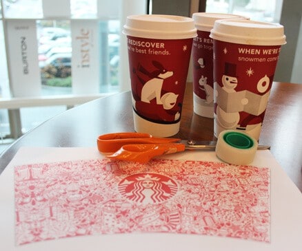 Starbucks Inky Red Cup, Johanna Basford